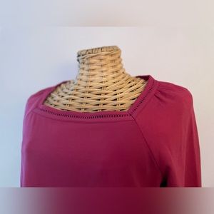 Women’s Ann Taylor top, Size medium , Dark pink , cut out detail